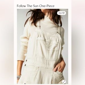 BRAND NEW Free People follow the sun overalls